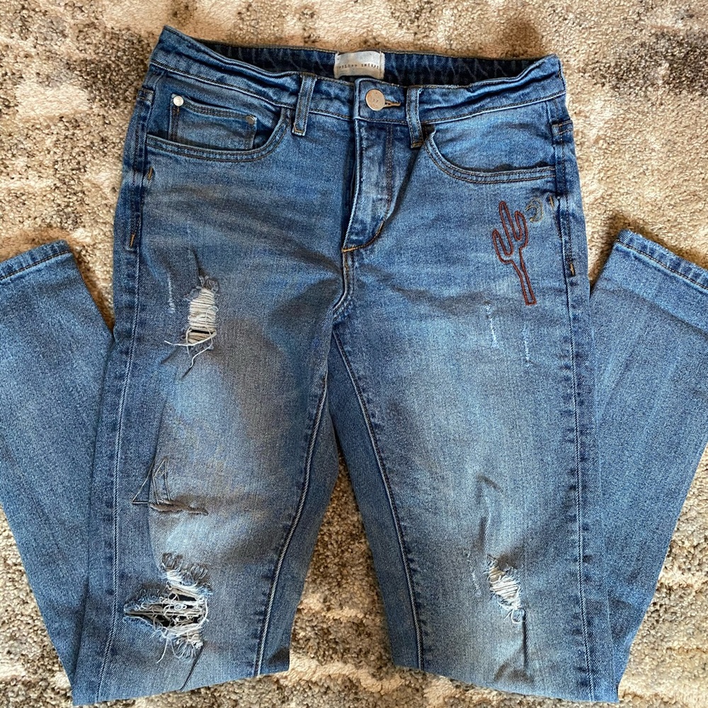 Gilded Intent embroidered skinny
